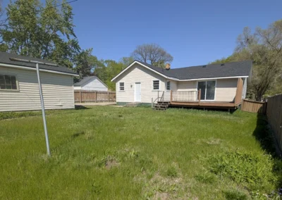 Back yard of 3307 Hoover rental property in Rockford IL